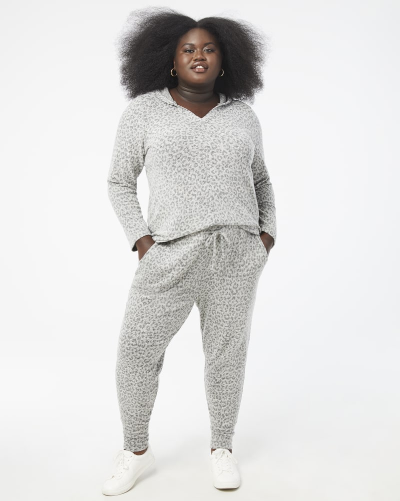 Plus size model with rectangle body shape wearing Brenda Drawstring Joggers by East Adeline | Dia&Co | dia_product_style_image_id:157050